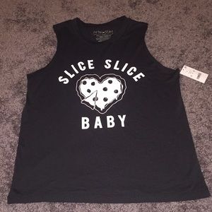 Slice, Slice, Baby pizza tank top.